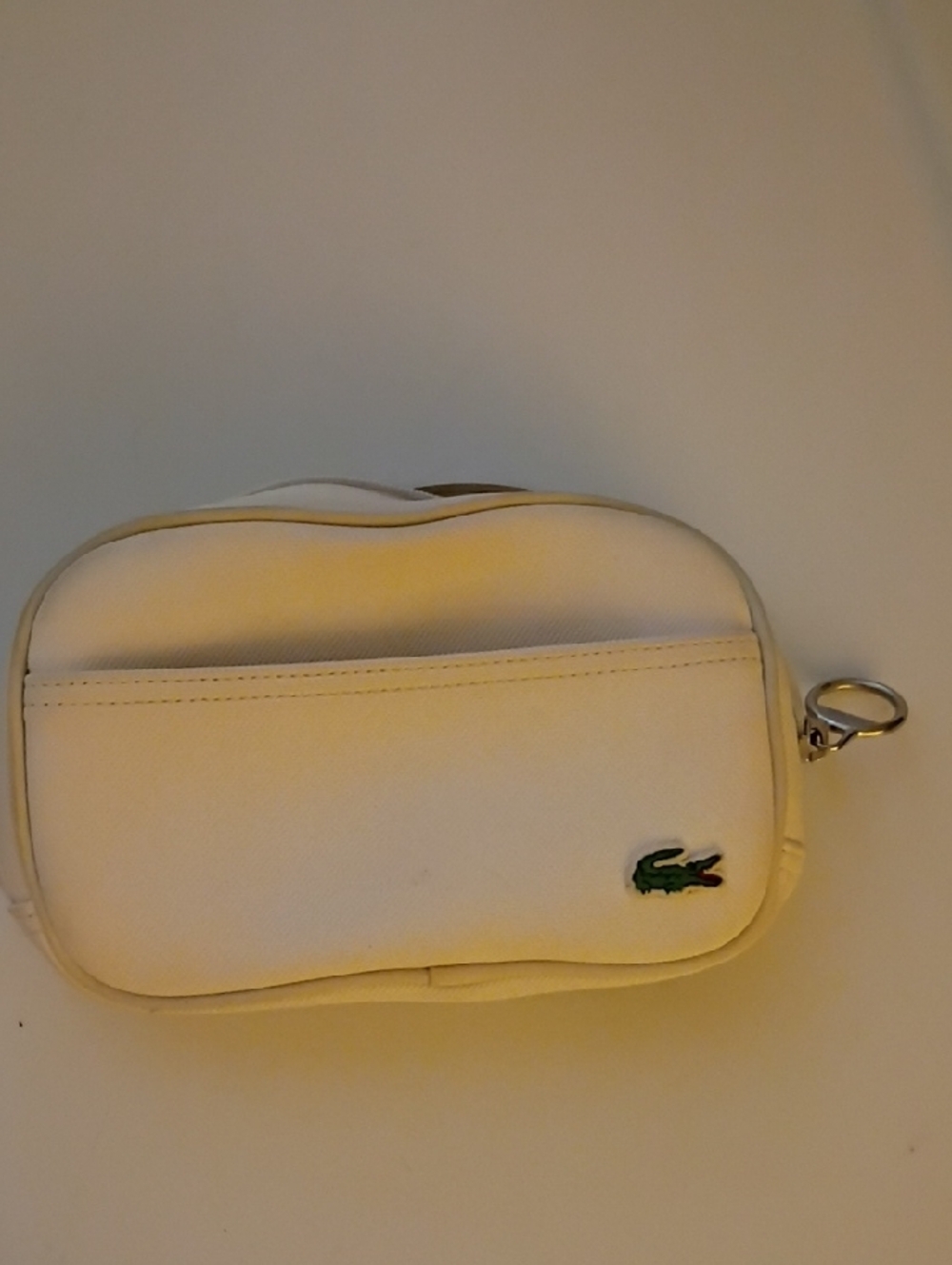 Lacoste White Pique Crossbody Pouch - Picture 5 of 11